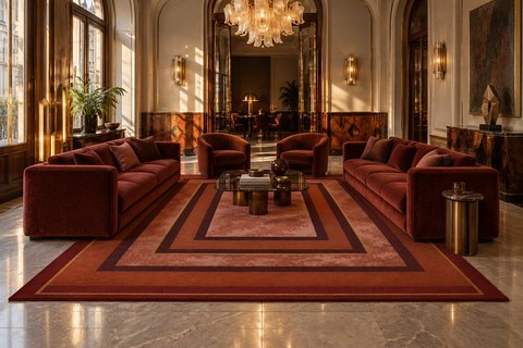 Interior with Enfilade in a lobby (visualisation, AI-generated)