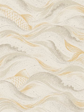 Rug design Wave in Curry (visualisation, AI-generated)