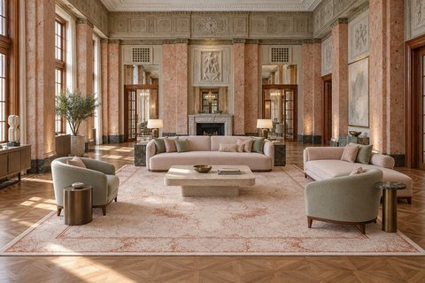 Interior with Medallion in a lobby (visualisation, AI-generated)