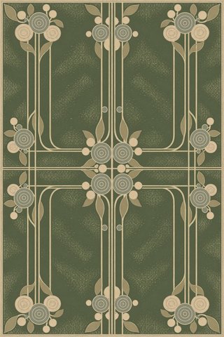 Rug design Spire in Olive deep (visualisation, AI-generated)