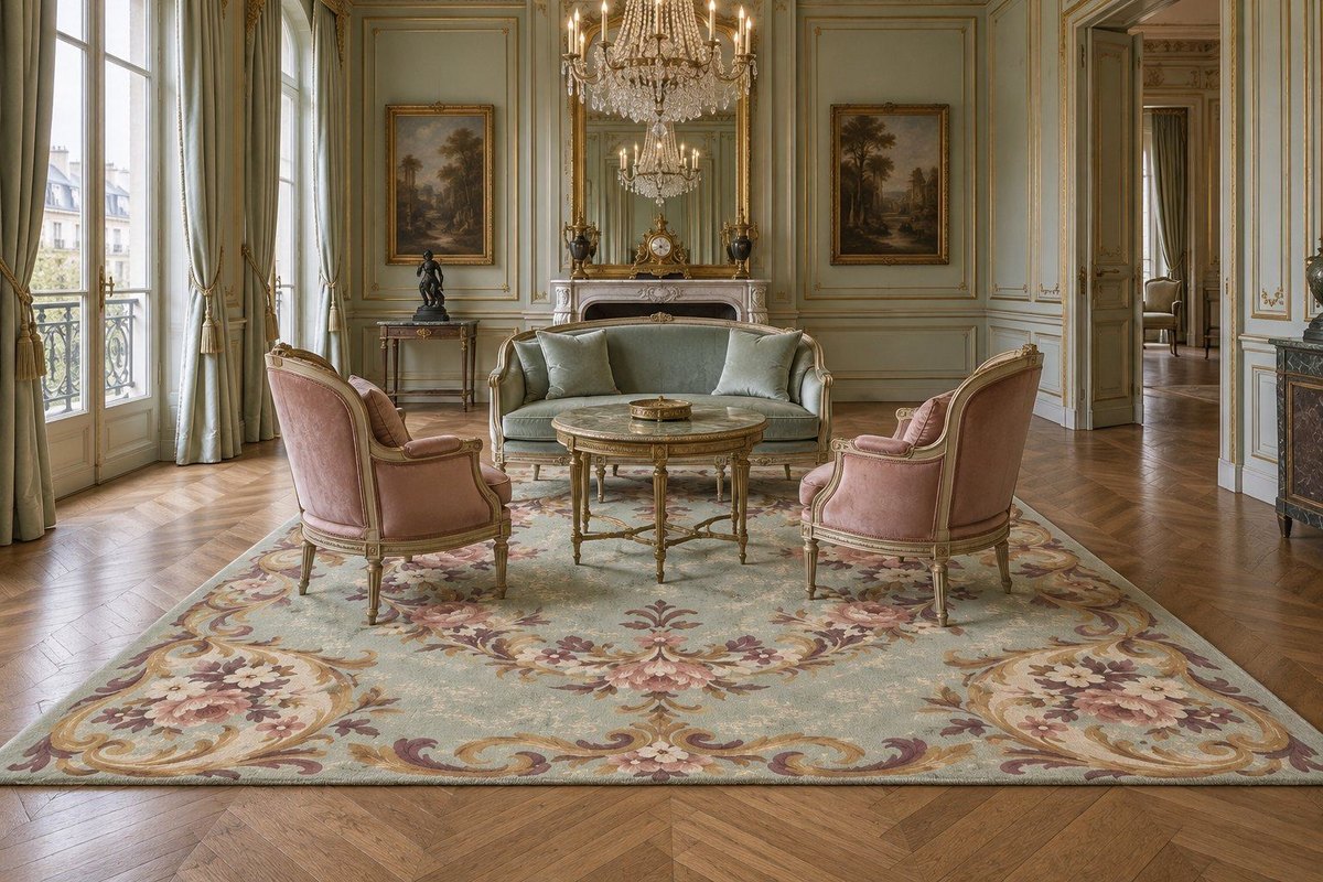 Interior with Bergère in a suite (visualisation, AI-generated)