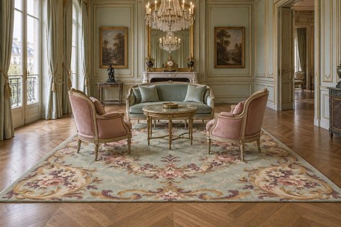 Interior with Bergère in a suite (visualisation, AI-generated)
