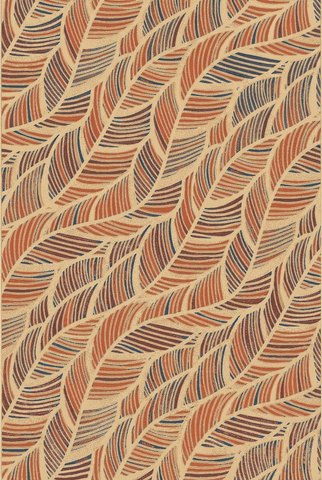 Rug design Quill in Camel & Petrol (visualisation, AI-generated)