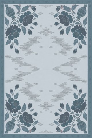 Rug design Orchard in Sky (visualisation, AI-generated)