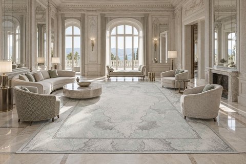 Interior with Medallion in a lobby (visualisation, AI-generated)