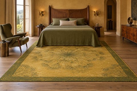 Interior with Seedhead in a guest room (visualisation, AI-generated)